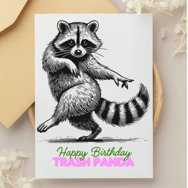 Party Collective - Wholesale Birthday Card - Happy Birthday Trash Panda Card1