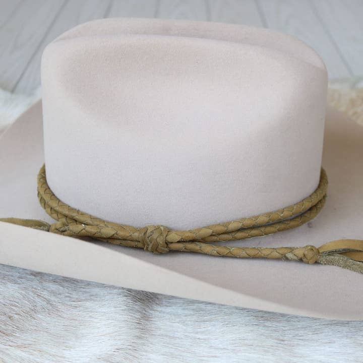 Willow Lane Hat Co. – wholesale Hat accessory – Women's – Green Braided Leather Hat Band