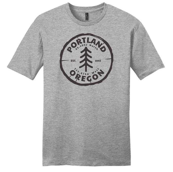 Direction Apparel - Wholesale Screen Printed T-Shirt - Unisex - Your City Tree Ring Perfect Tri-Blend Tee0