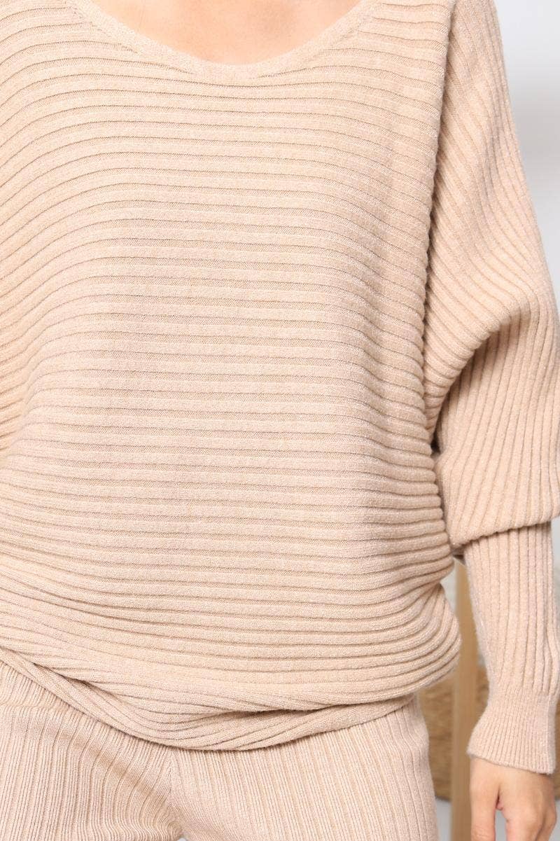 DIX-ONZE - Wholesale Top & Pant Set (NOT Loungewear) - Women's - Ribbed Fine Knit Set – Oversized Sweater & Wide-Leg Pants15