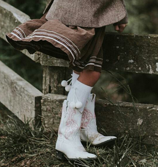 Classical Child - Vente Chaussettes – enfant - Chaussettes de genouillères à pompon haute couleur blanche1