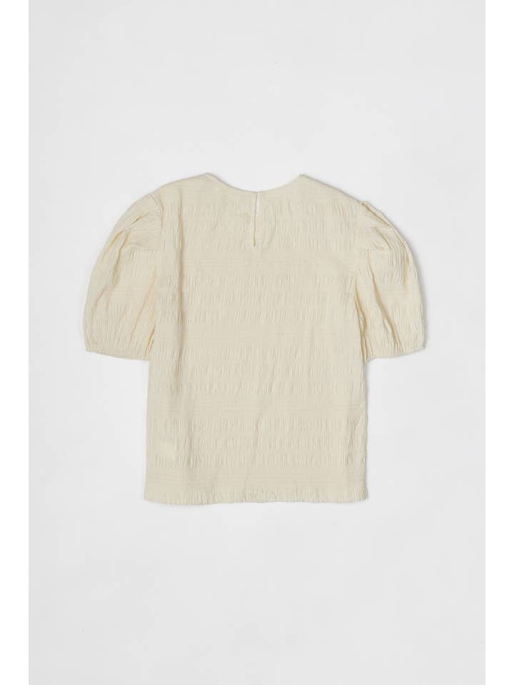 MOD REF – wholesale Blus - Dam – The Celia Top | Texturerad puffärmad topp15