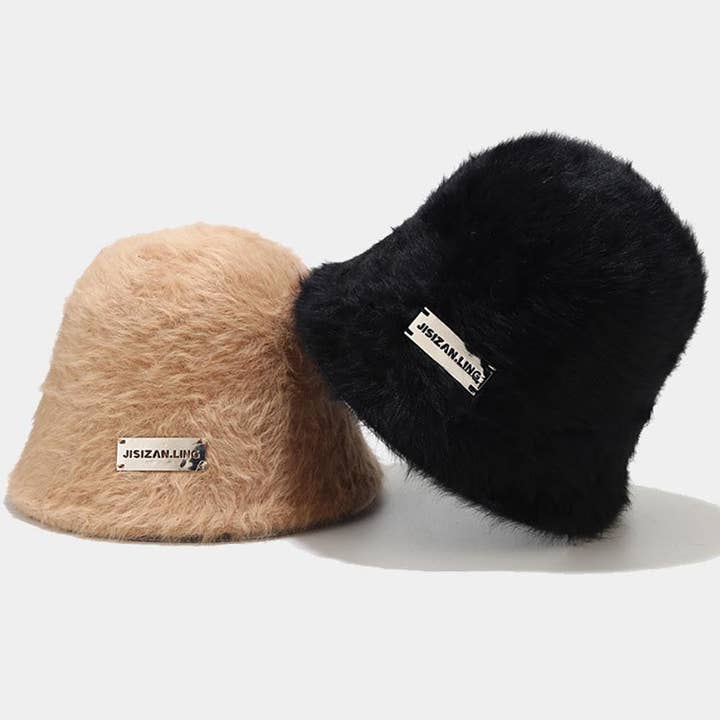 Dipped Shop - Wholesale Bucket Hat - Women's - Soft Solid Color Fuzzy Warm Bucket Hat DP25F64911