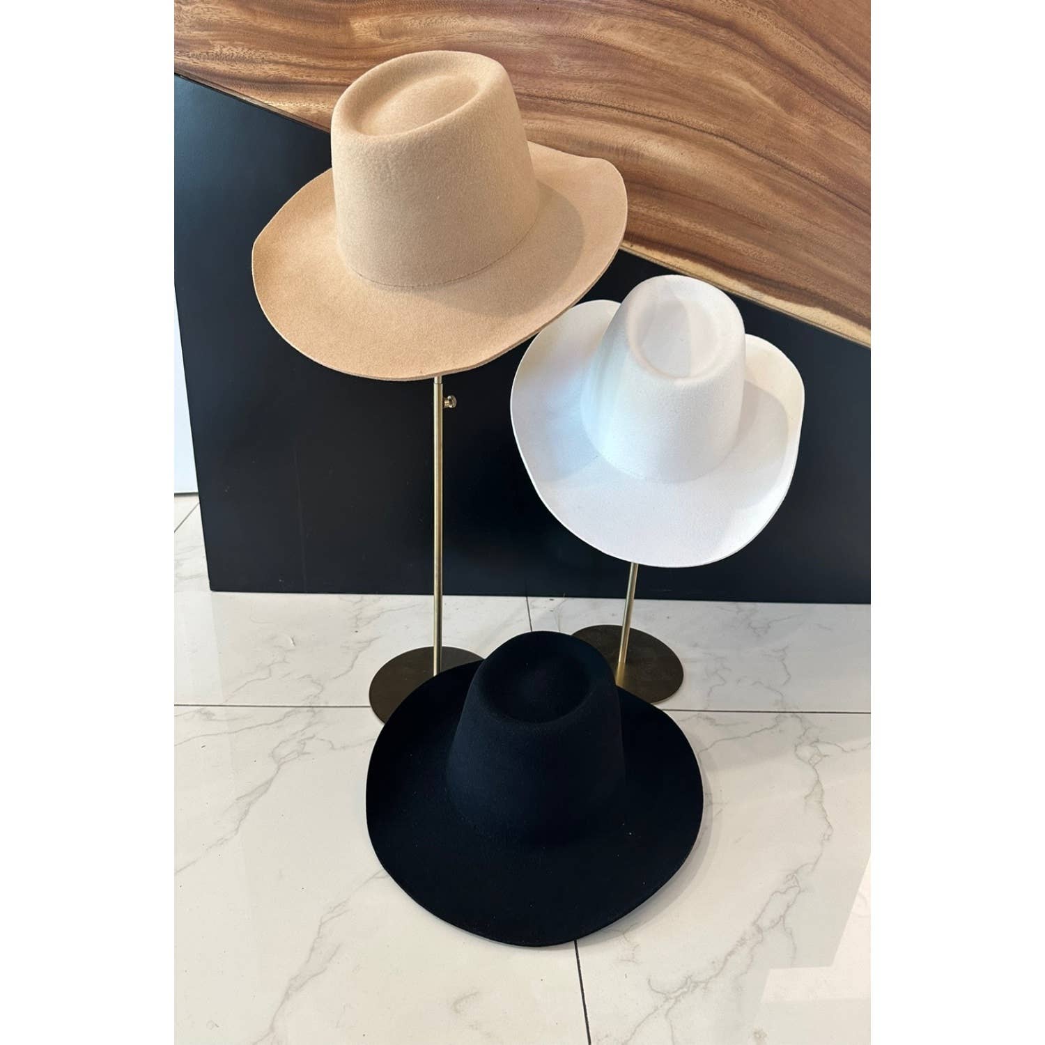 One and Only Accessories - Vente Chapeau en feutre - femme - Bonnet Western Gambler en laine australienne8