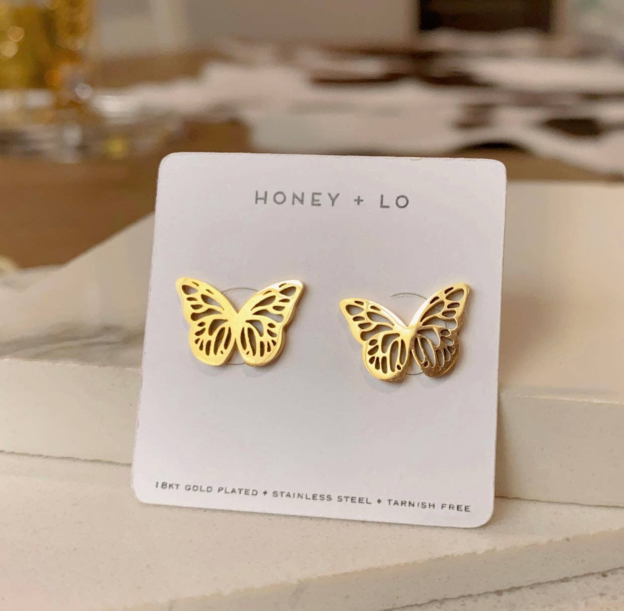 Kismet Showroom - Wholesale Stud/Post Earrings - Juno Butterfly Studs1