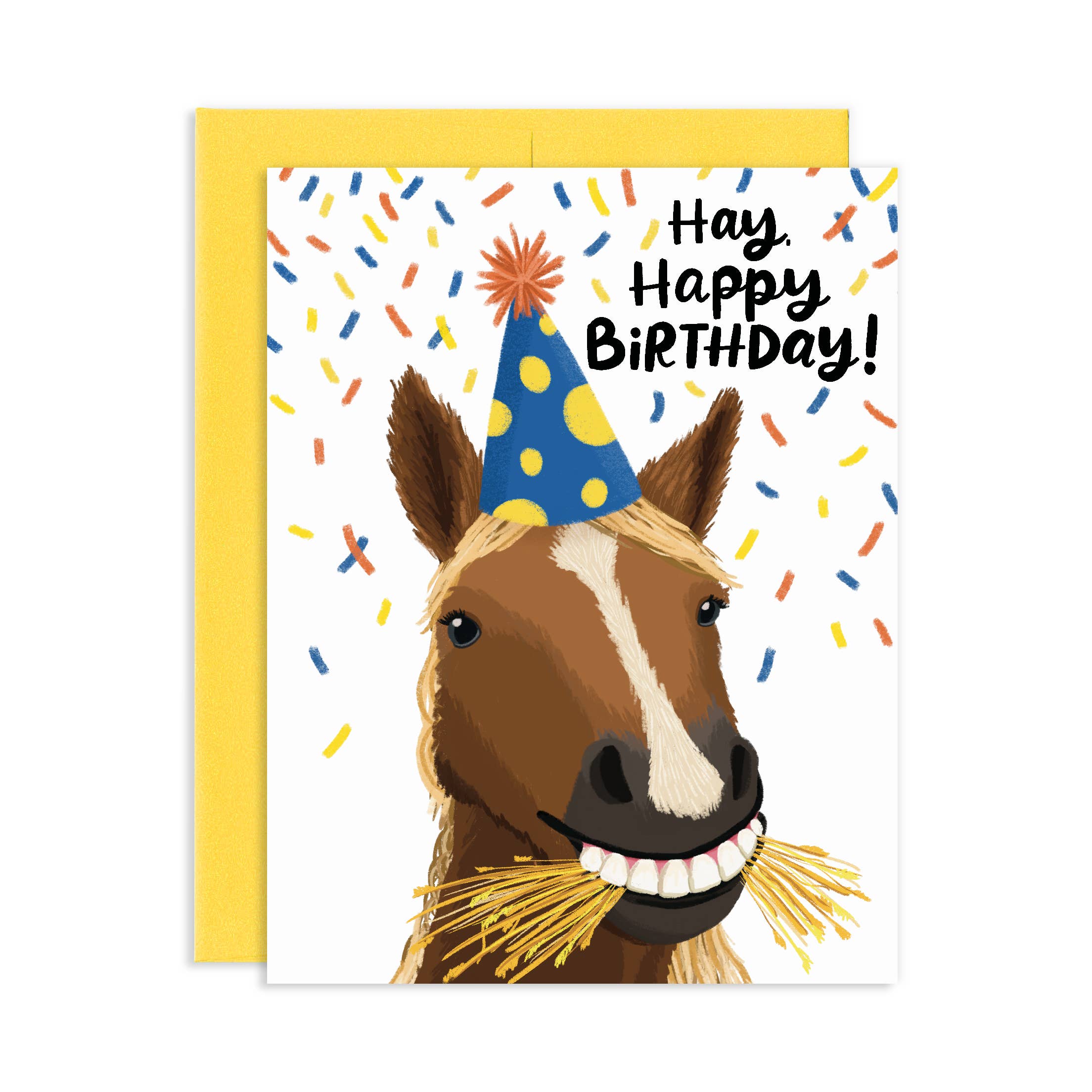 Grey Street Paper - Venta al por mayor Tarjetas de cumpleaños - Tarjeta de felicitación de cumpleaños de Hay Horse