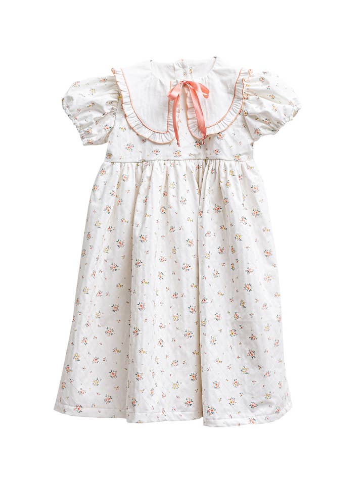 White Flowers Bella Dress Flower Print for wholesale on Faire