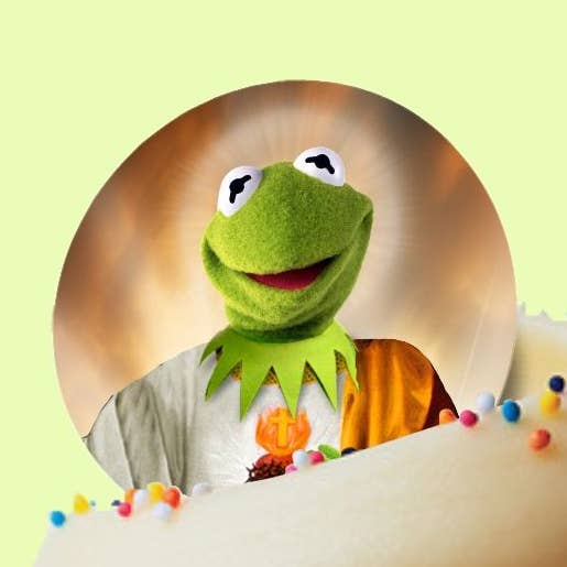 Kermit grodan Kändisbön Ätbar Wafer Cupcake för wholesale av Cool Story Gifts