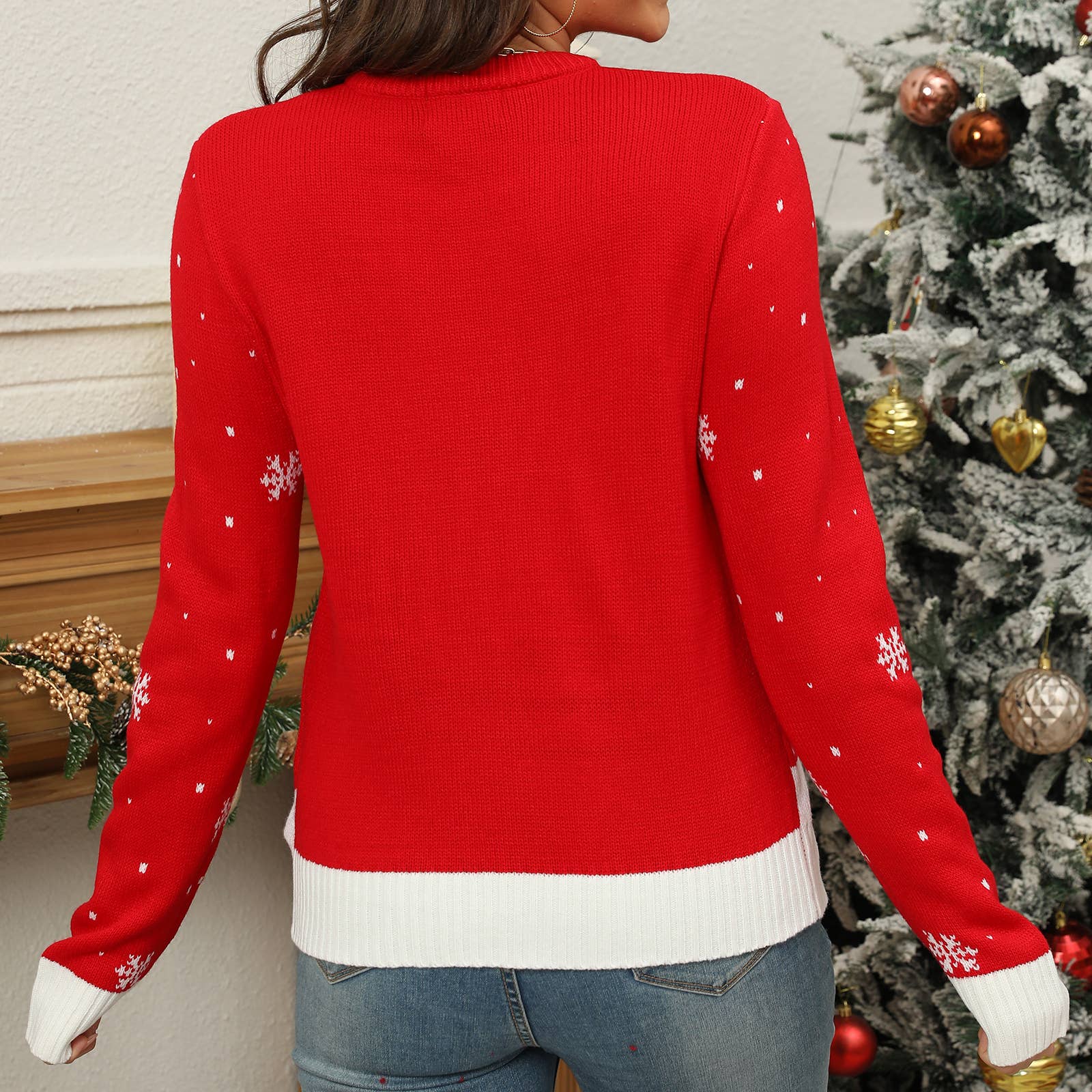 GEXWORLDWIDE - Vente Pull en maille – femme - Pull de Noël Red Nose Rudolph Ugly pour femmes 3