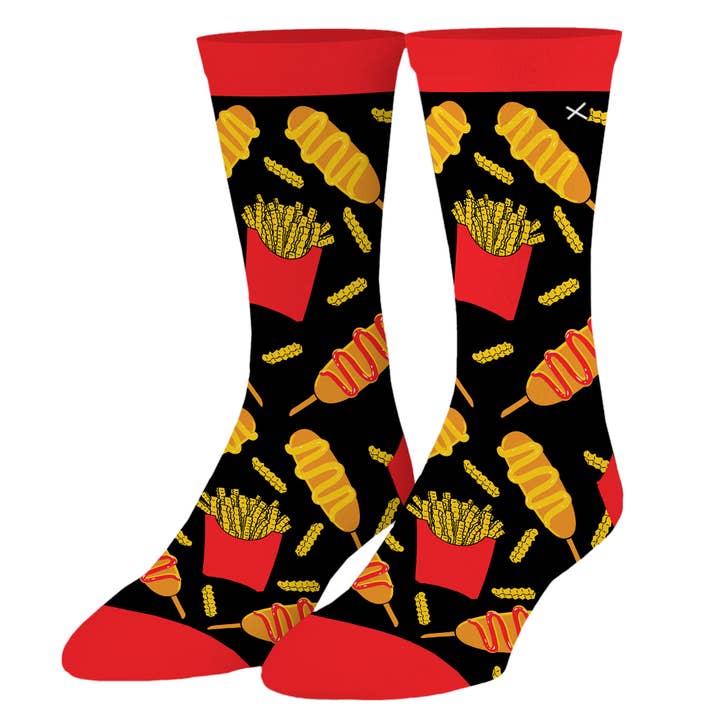 Corn Dogs - Mens Crew Folded for wholesale by Crazy Socks