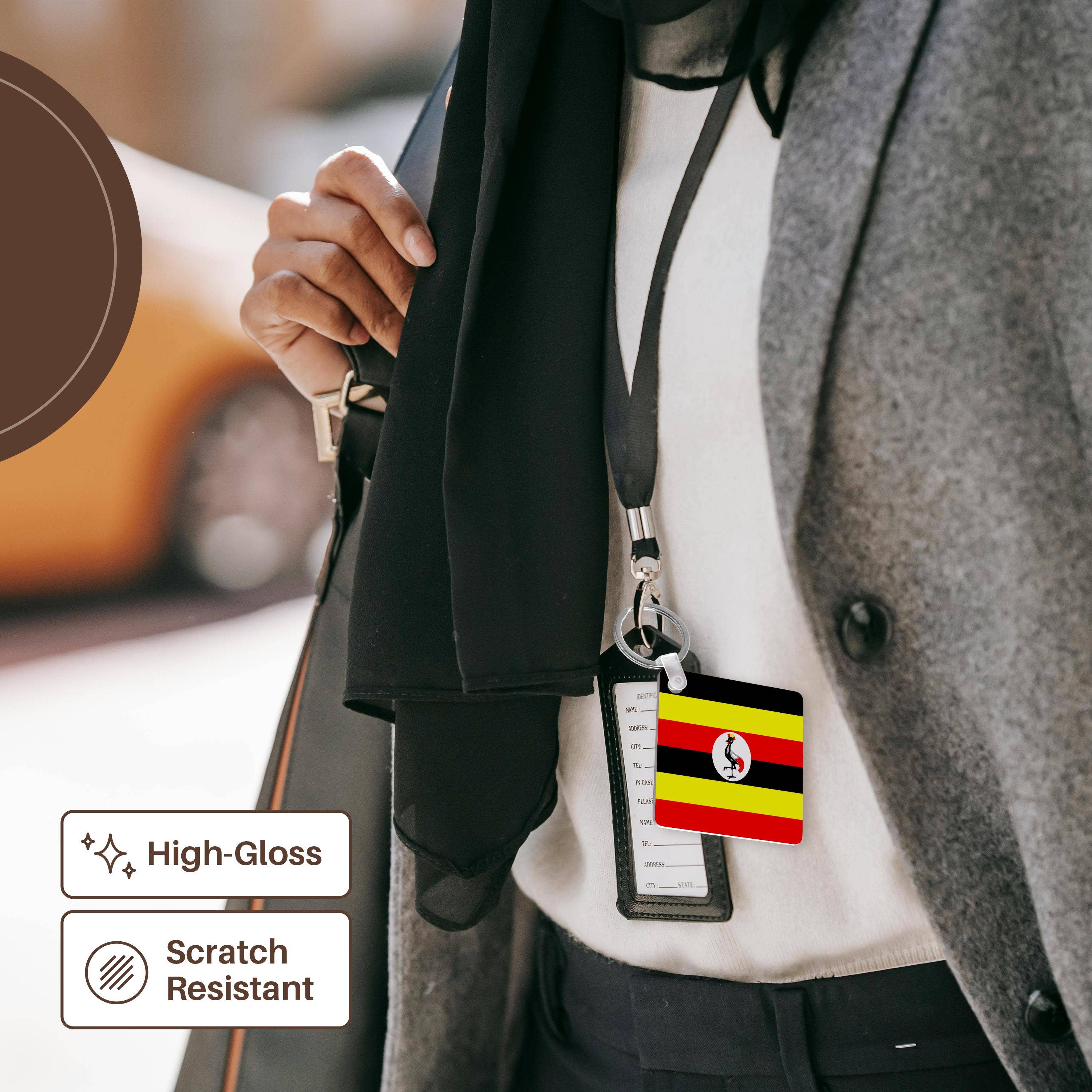 3dRose - Wholesale Keychain - Unisex - 3dRose, Uganda Flag, Key Chain6