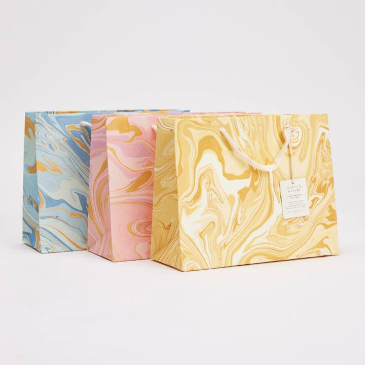 Hand Marbled Gift Bags (Medium) - Celebration for wholesale by Paper Mirchi
