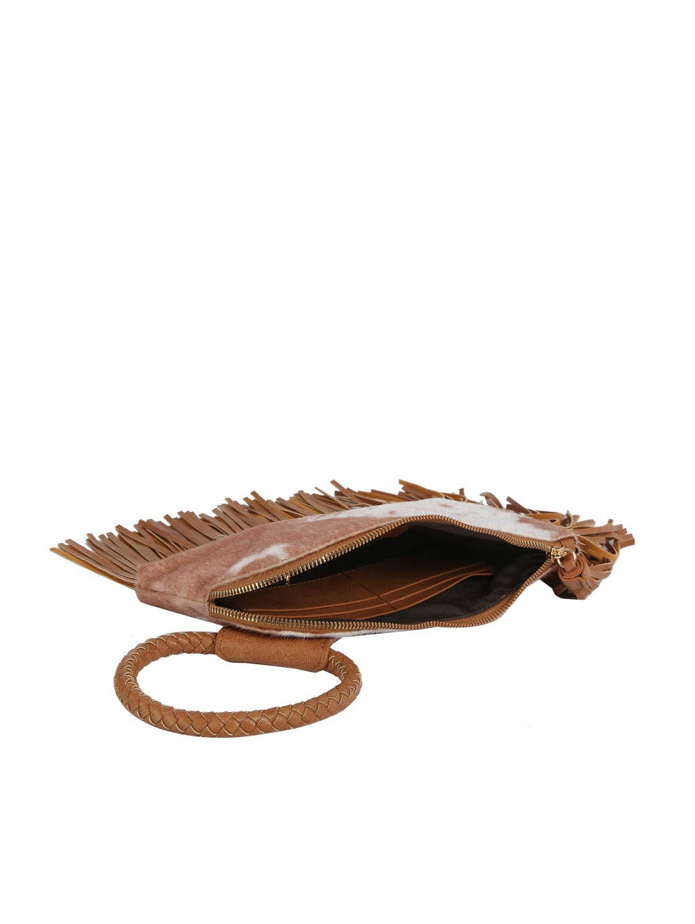 Handbag Factory Corp – wholesale Clutch bag – women's – Western Fringe Cowhide Ring Clutch4