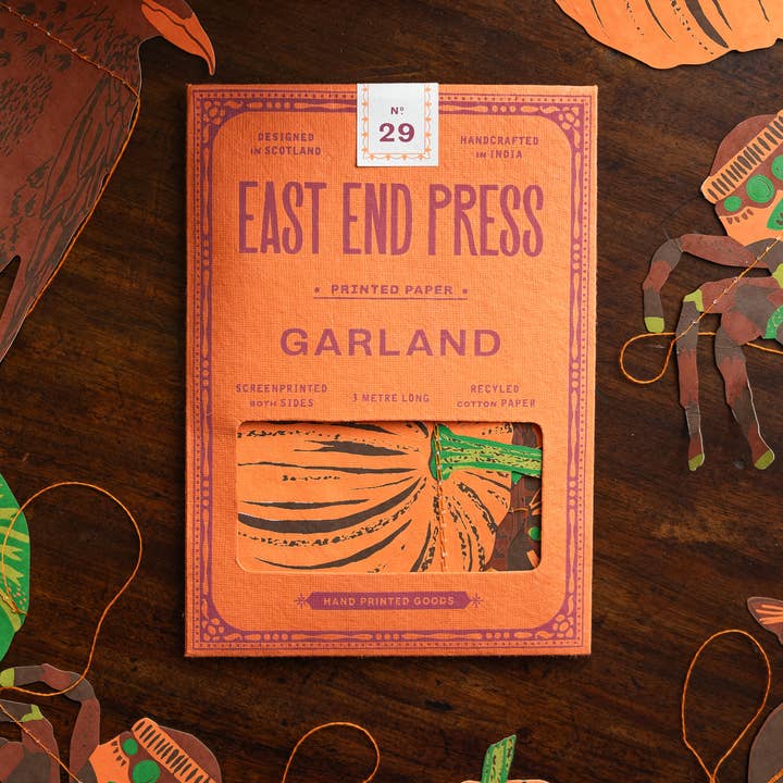 East End Press - Wholesale Bunting/Garland - Pumpkin Sewn Garland