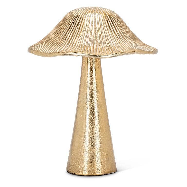 Abbott - Wholesale Decorative Tabletop Object - Ribbed Mushroom - Gold2