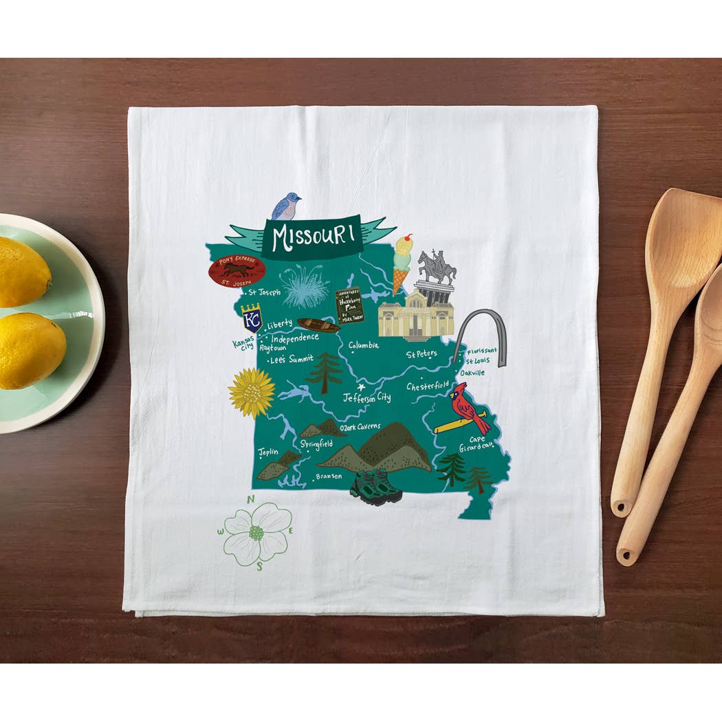 Allport Editions – Engroshandel Viskestykke – Hej USA håndklædeserie - ALLE 50 STATER HER!50