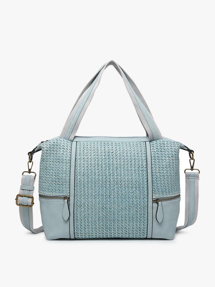 M2062 Charlie Woven Boston Satchel for wholesale by JNC RT (Jen & Co. Outlet)