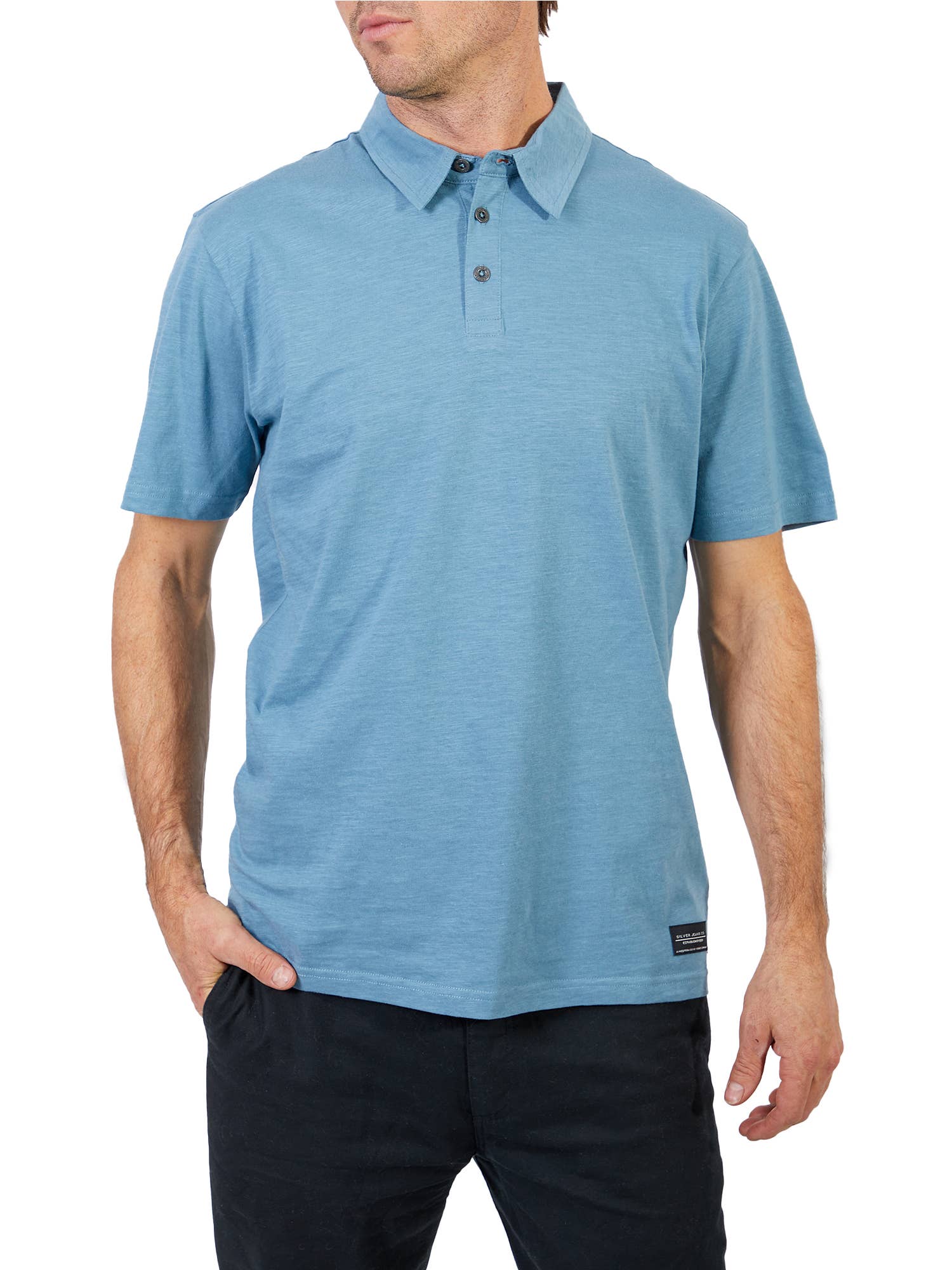 Silver Jeans – Großhandel Poloshirt – Herren – HERREN-POLOSHIRT AUS JERSEY MIT KURZEN ÄRMELN6