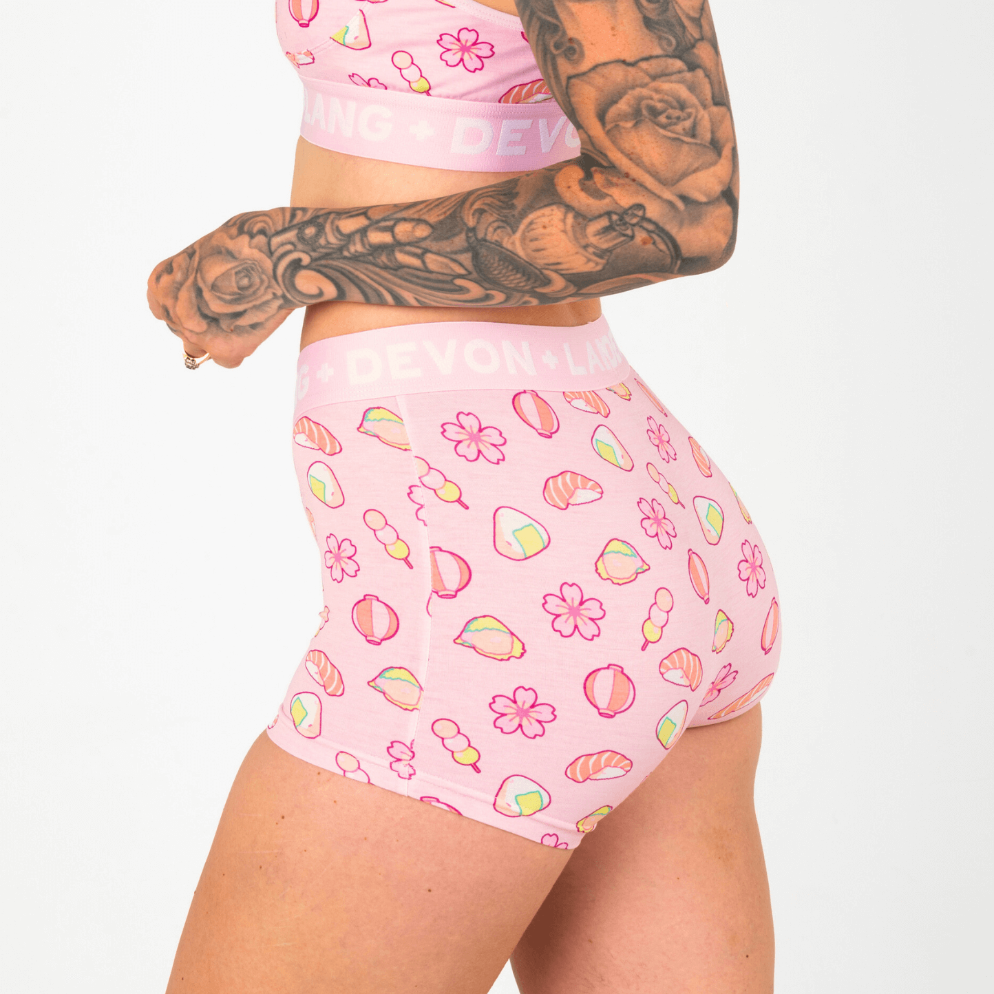 Devon + Lang - Wholesale Underwear - Women's - Bria Women's Boyshort - Sakura Snacks4