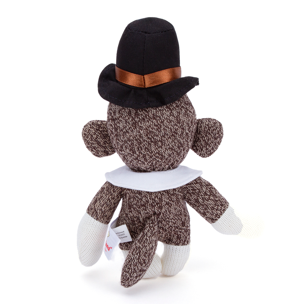Plushland - Wholesale Stuffed/Plush Toy - Kids & Baby - 6" Thanksgiving Sock Monkey | Holiday Plush in Cap & Collar3