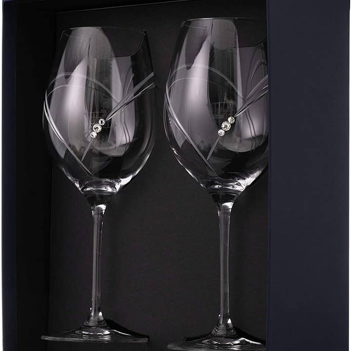 DIAMANTE – Großhandel Weingläser – Rotweingläser aus Kristall in Herzform, verziert mit Swarovski Crys4