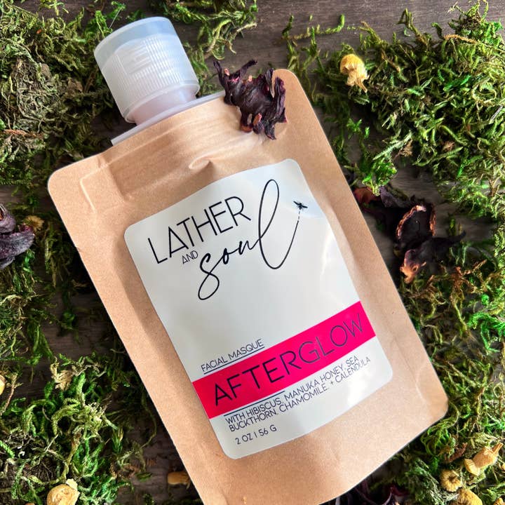 Masque facial - Masque hydratant à la gelée Afterglow pour la vente par Lather and Soul Skincare