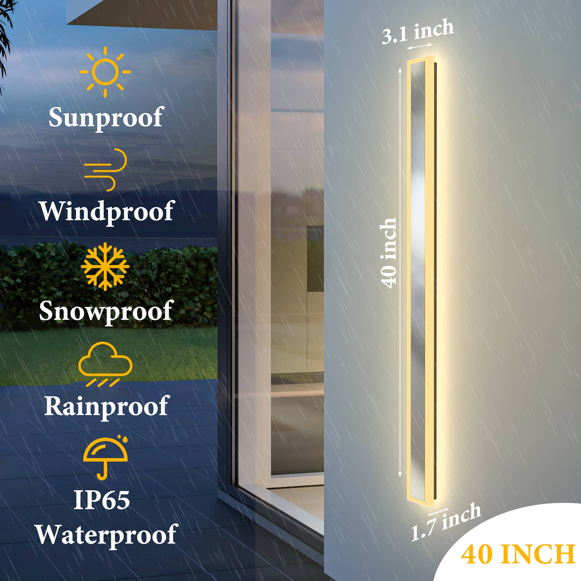 EP Design Lab - Wholesale Outdoor/Lawn Light - Set of 2 RGBW Outdoor Waterproof Rectangle Wall Light16