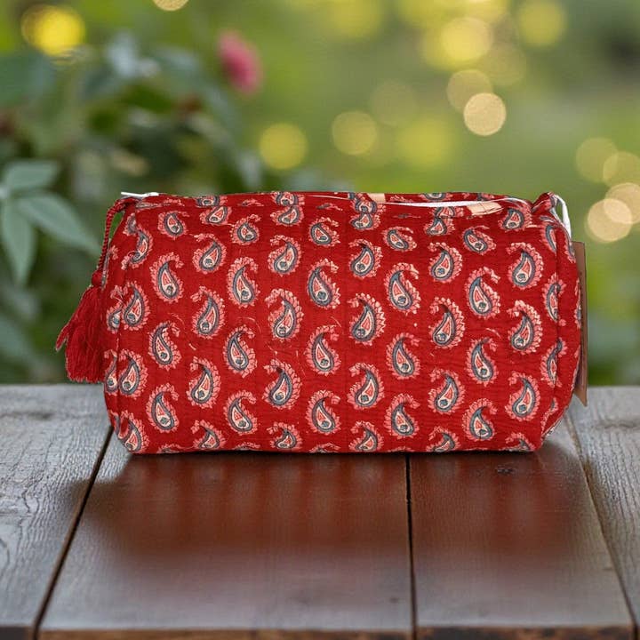 Pouch | Red Floral for wholesale by Aakriti