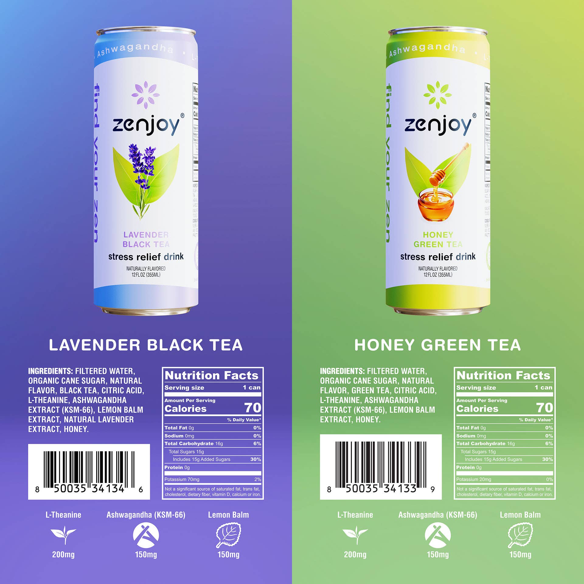 Zenjoy - Wholesale Non-Alcoholic Aperitif/Mocktail - Zenjoy Variety Case Adaptogenic Stress Relief Drink2