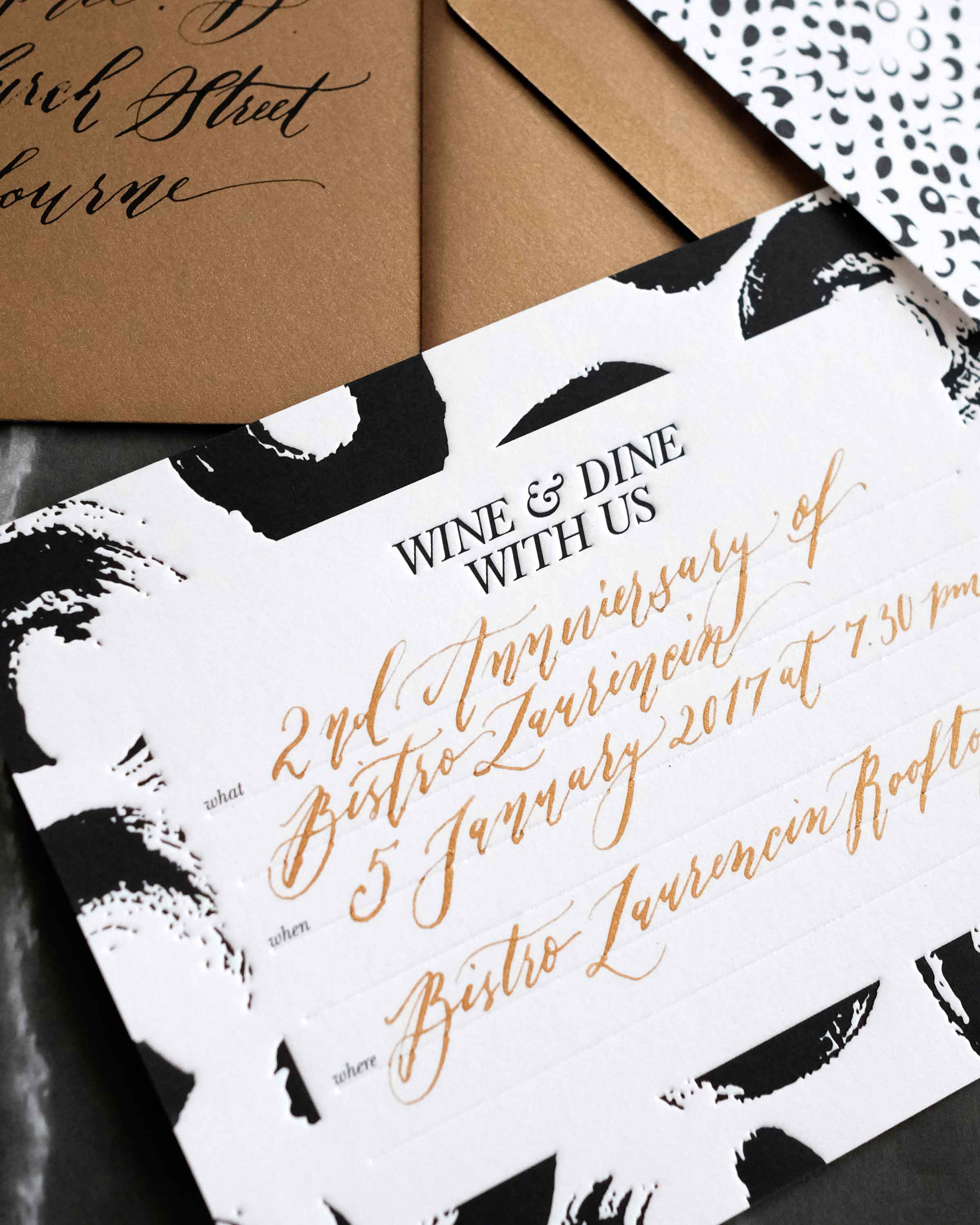 Paper Provision - Wholesale Invitations - Wine & Dine Invitations Set of 85