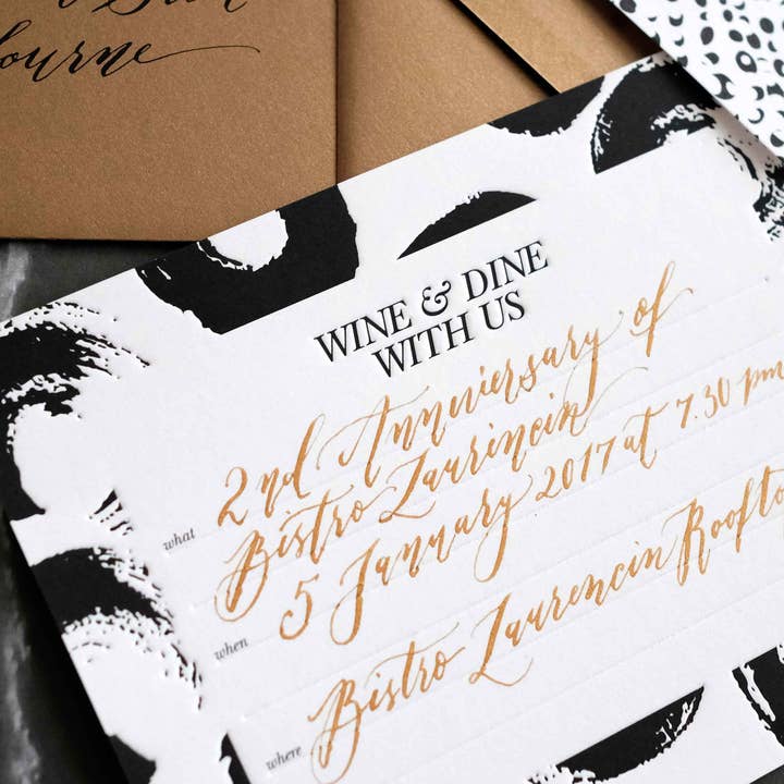 Paper Provision - Wholesale Invitations - Wine & Dine Invitations Set of 85