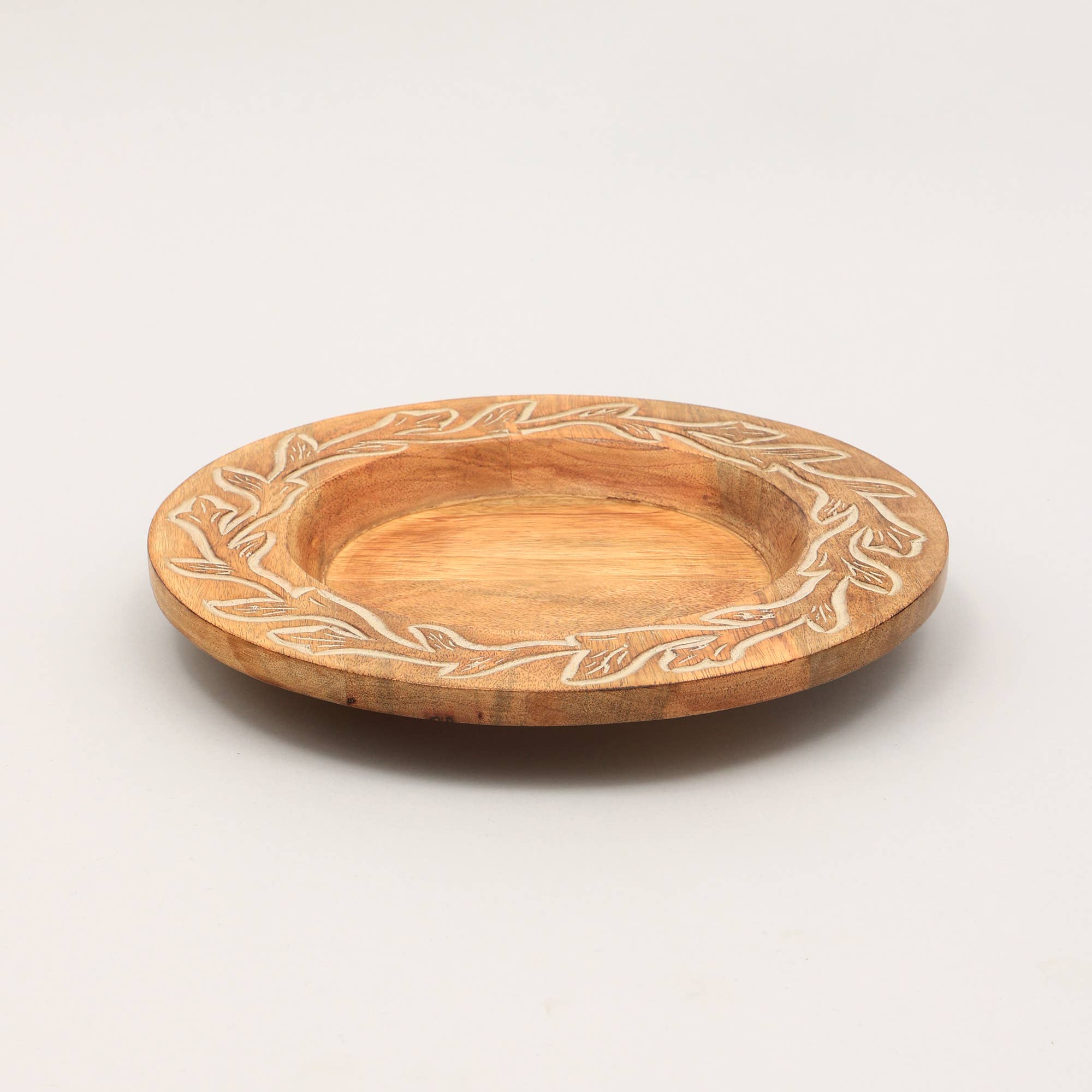 ExpoBazaar - Wholesale Dinner Plate - Wood Charger Plate | Handmade 13" Artisan Wooden Tableware2