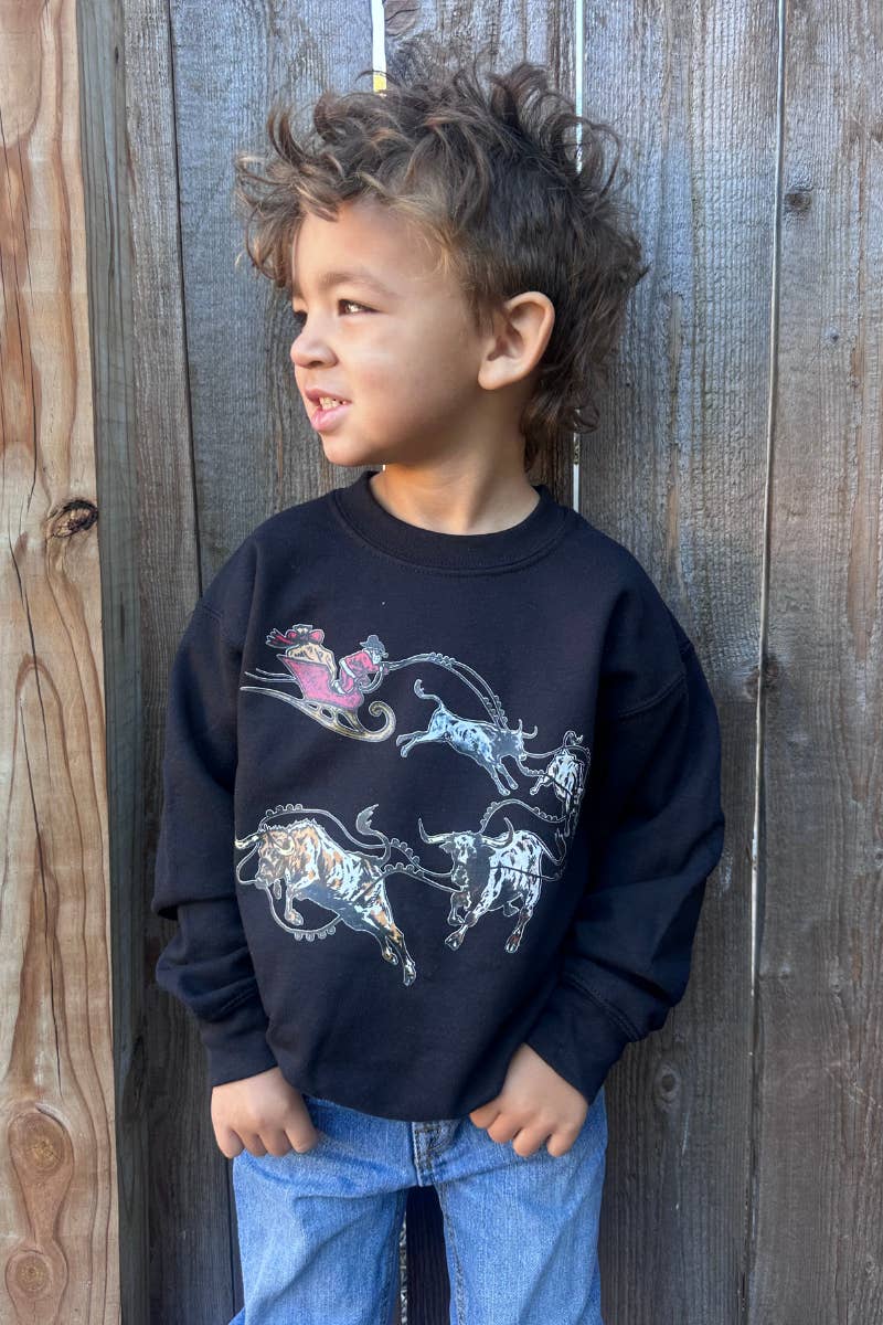 Sterling Kreek - Wholesale Sweatshirt - Kids - Mini Santa’s Cattle Drive Pullover
