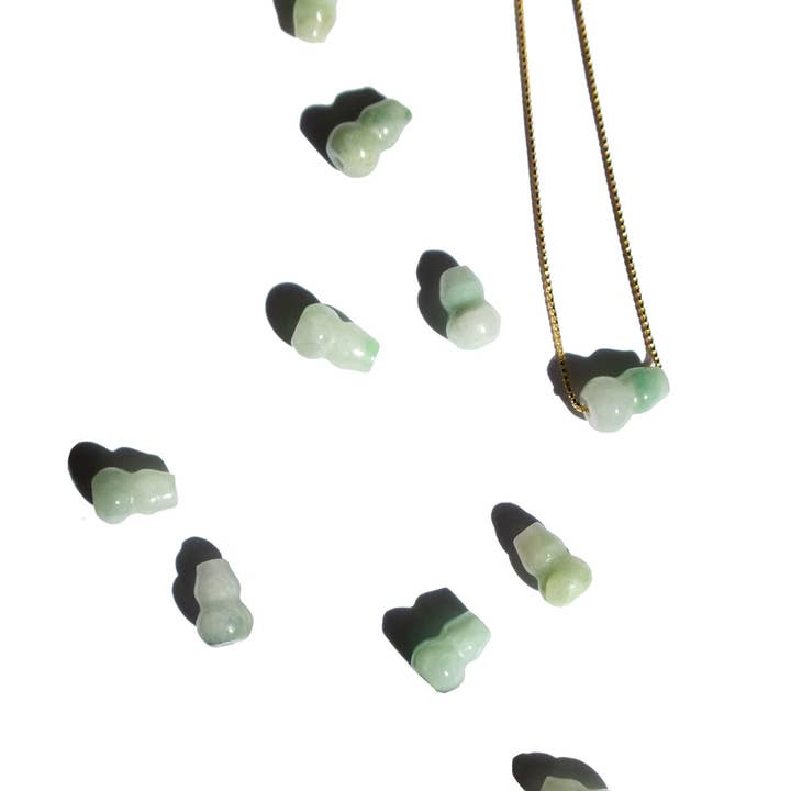 Cyan Mini bottle — Jade pendant necklace for wholesale on Faire1