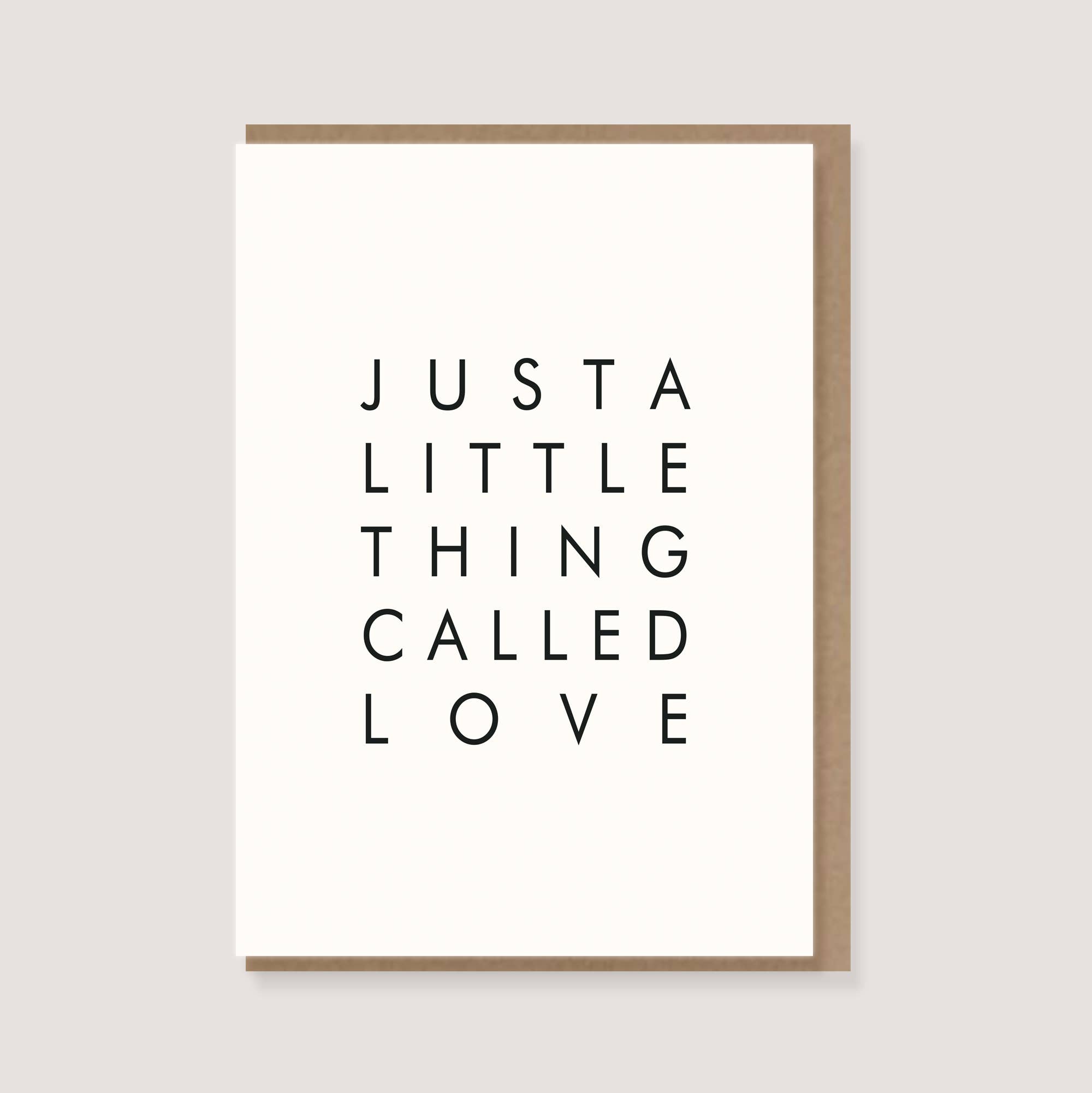 LØTTEBOM - Wholesale Love Card - Folding card with envelope - “Just a little thing called love”