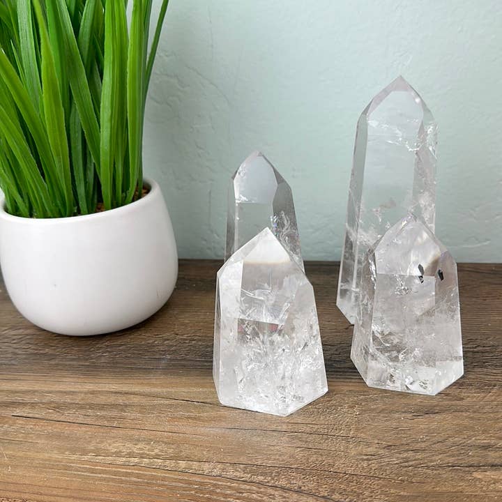 Crystal Quartz Pillar Grade AA 3-5" for wholesale by Crystal Joys Wholesale
