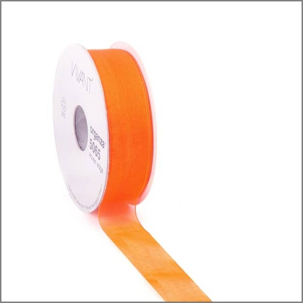 Dekorationsband - Organza - Orange för wholesale av Mini Art Products