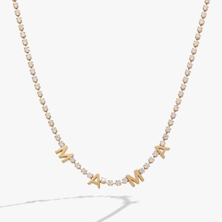 "Mama" Crystal Tennis Necklace for wholesale by Alex and Ani