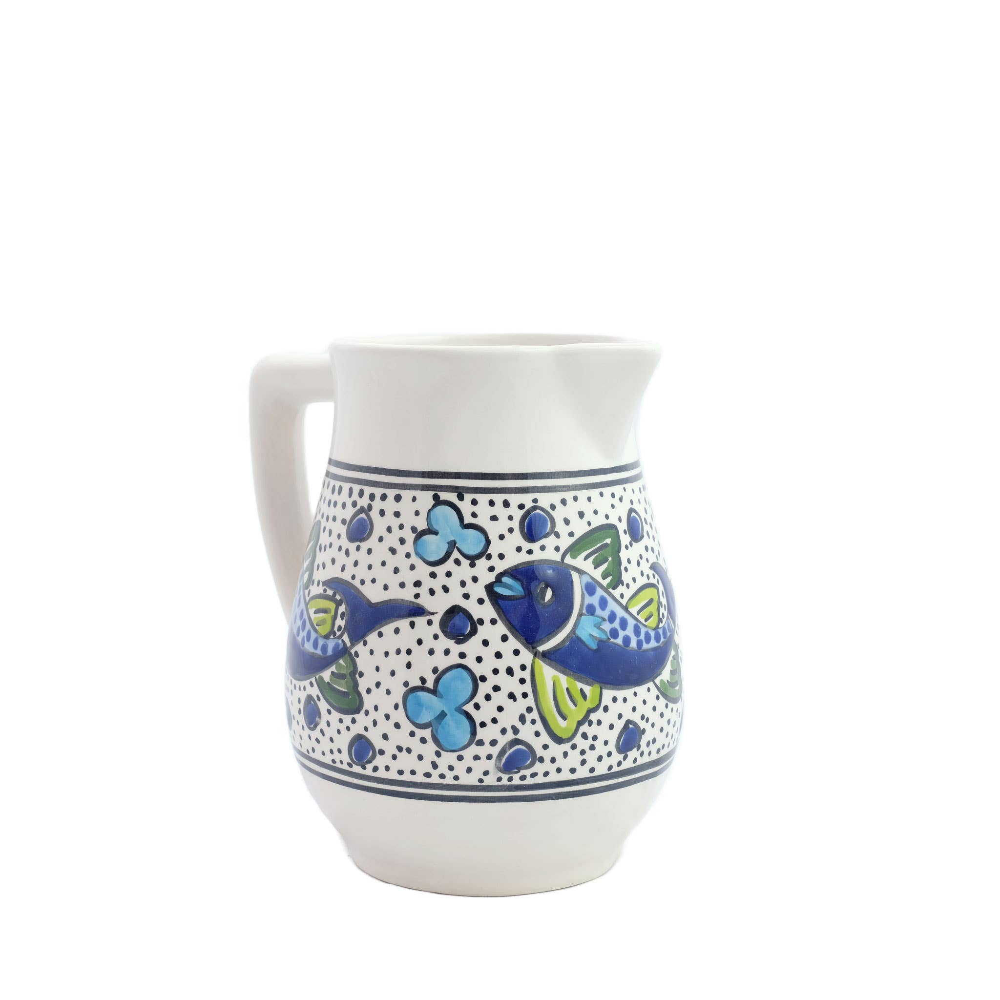 Sobremesa - Wholesale Pitcher - Blue Fish Ceramic Pitcher | Ceramic Vase3