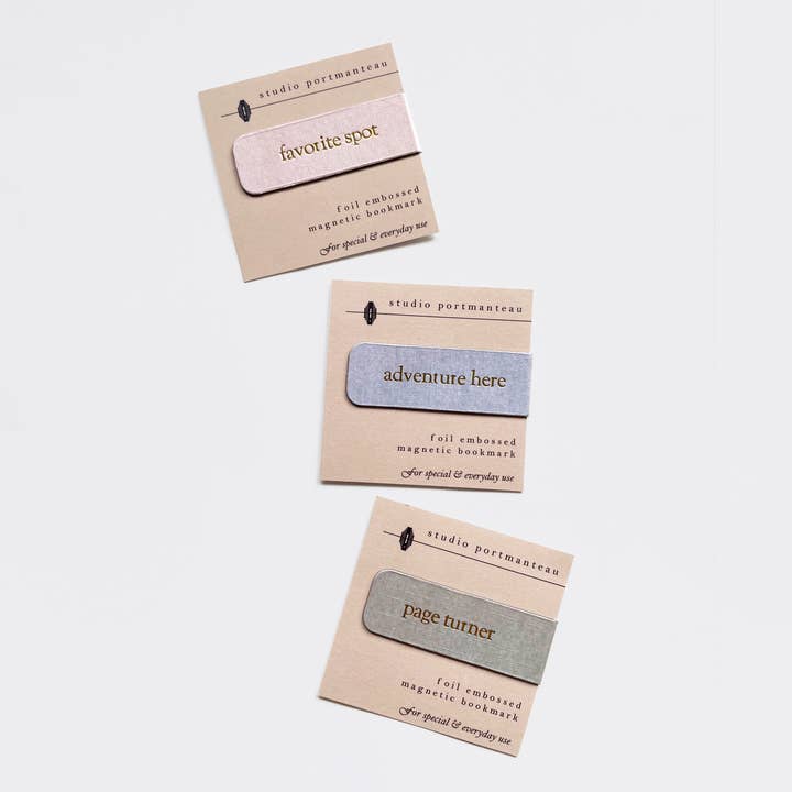 Studio Portmanteau - Vente Marque-page - Signet magnétique avec texte personnalisé | Book Lover Gift