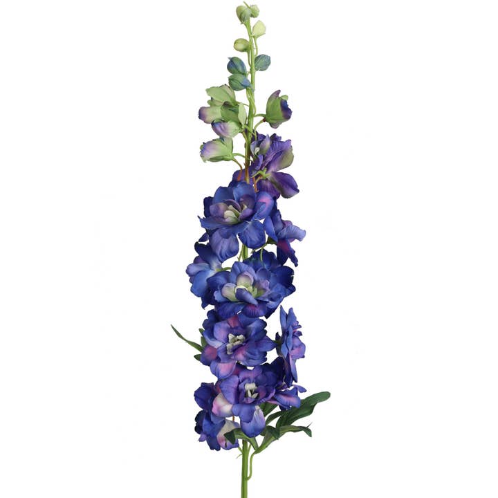 Larksilk - Wholesale Artificial Flowers - 36" Delphinium - Dark Blue Faux Flower