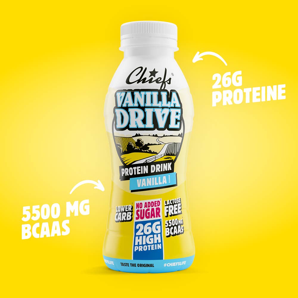 Chiefs - Wholesale Sports/Energy Drink - Chiefs Milk Protein Drink Vanilla Drive 330ml1