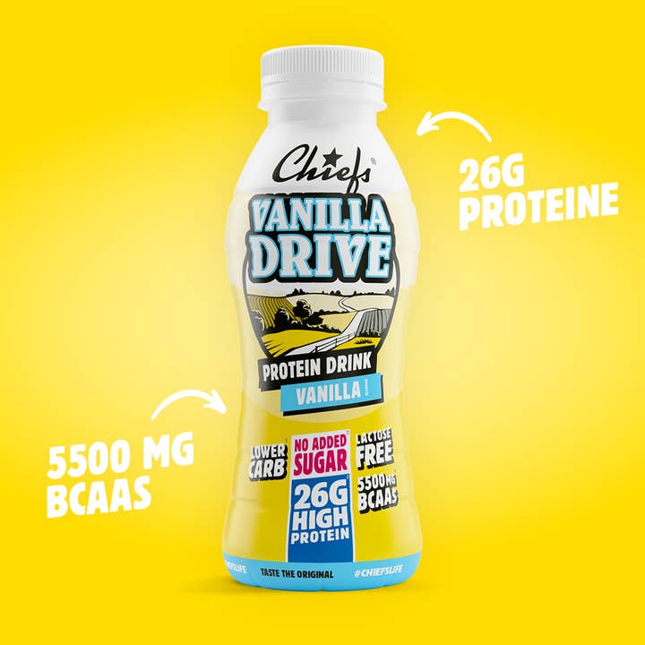 Chiefs - Wholesale Sports/Energy Drink - Chiefs Milk Protein Drink Vanilla Drive 330ml1