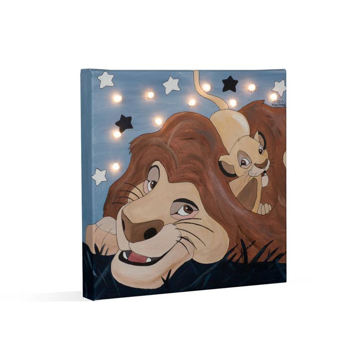 flera färger Lion King LED-ljus på canvasduk för wholesale på Faire