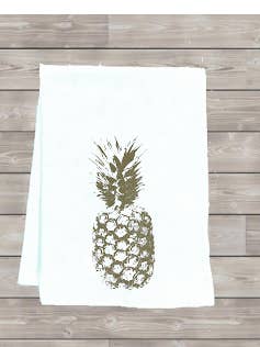 Pineapple Tea Towel for wholesale by Monique Perry Art