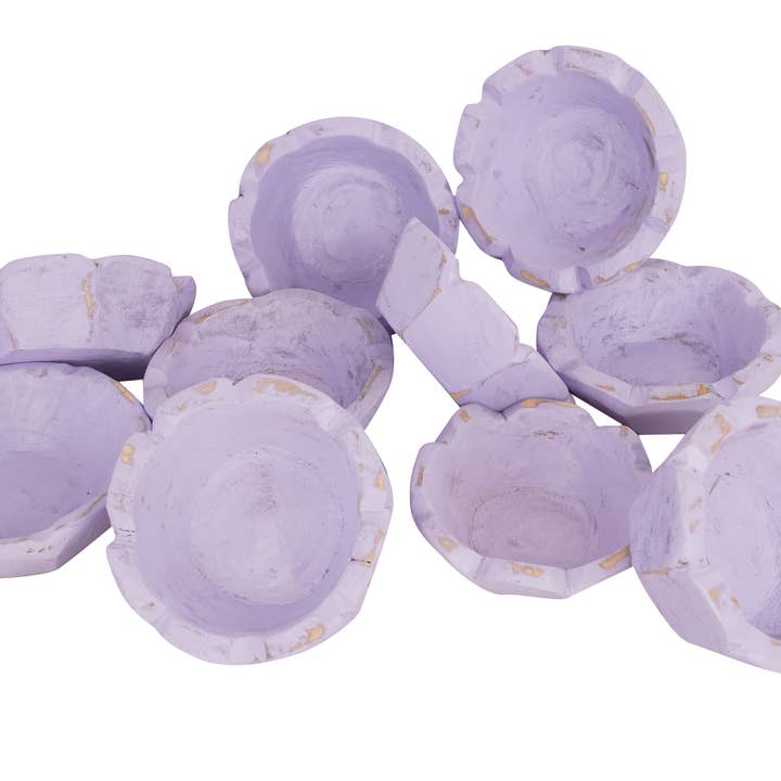 My Amigos Imports - Wholesale Candle Holder - Stubbyâ„¢ Mini Flower Bowl-Candle Ready-6 in-Spring Colors