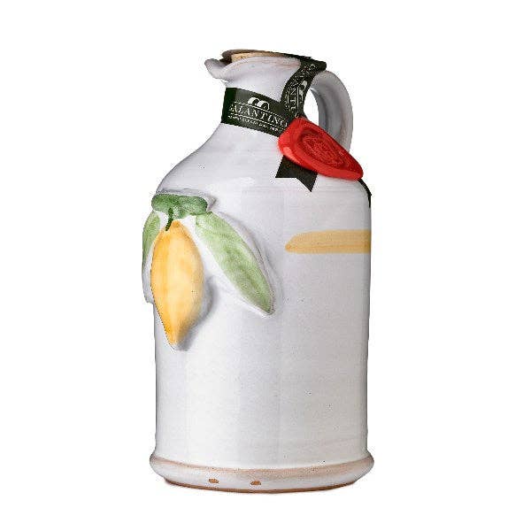 Huile d'Olive Extra Vierge au Citron en Céramique par Frantoio Galantino pour la vente par Zia Pia