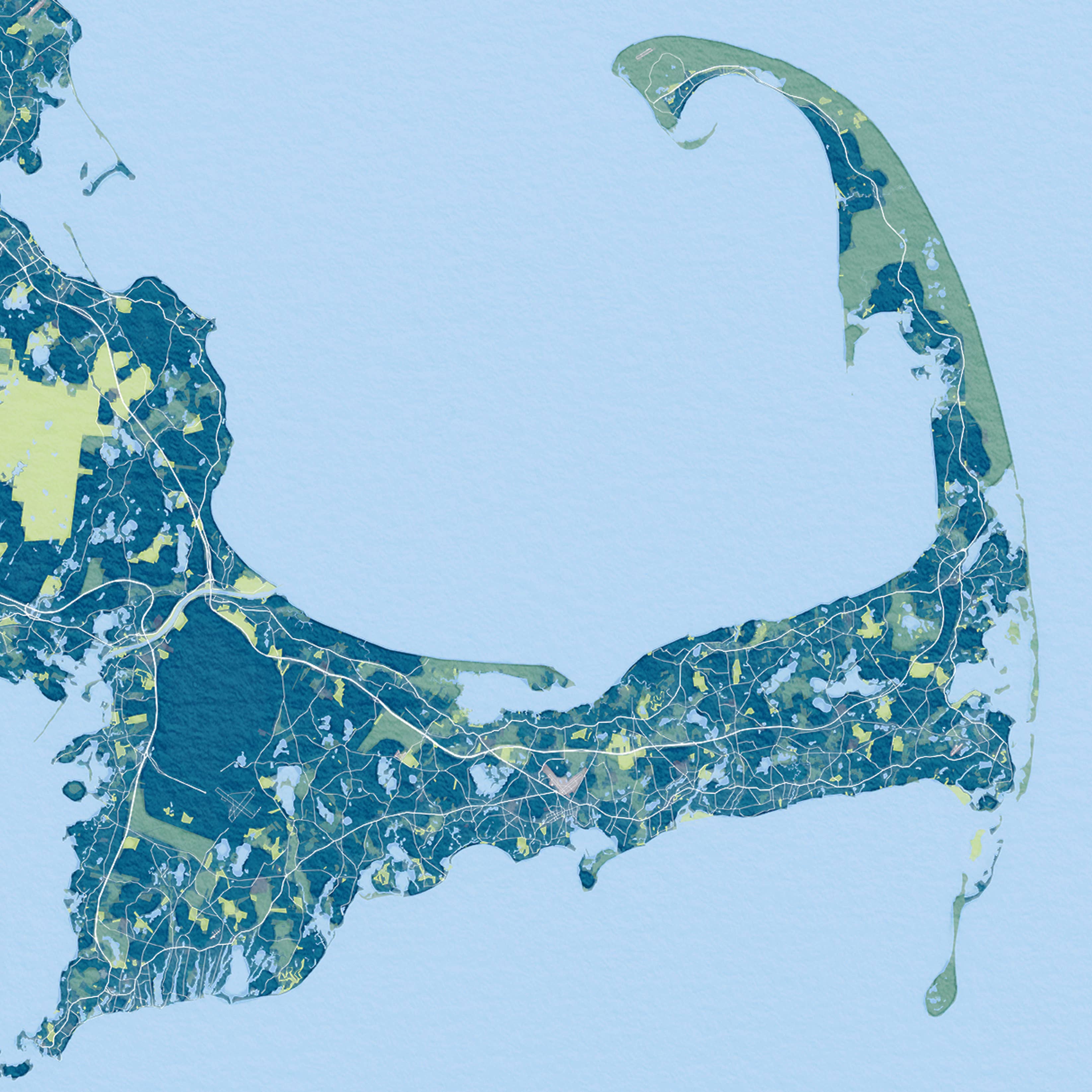 Sparks House Co. - Wholesale Sign - Cape Cod Massachusetts Map Tile Sign - Ceramic Tile Sign3