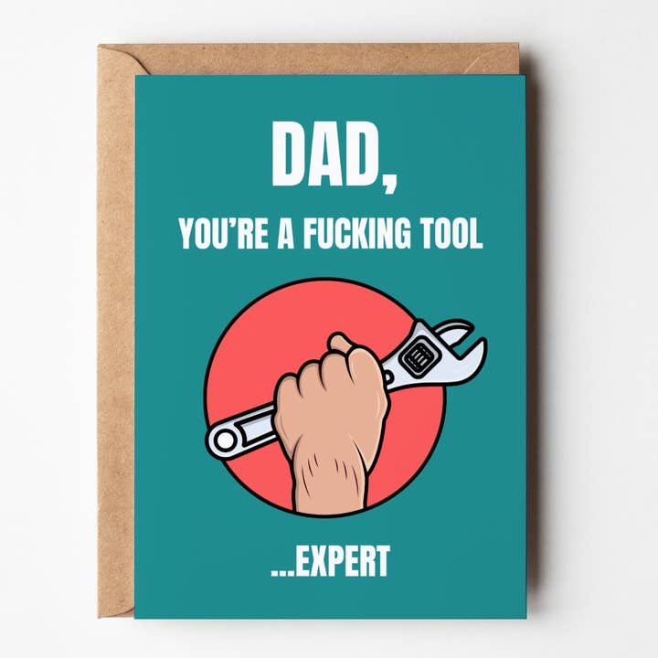 Yeah Noted - Wholesale Father’s Day card - Dad You're A Fucking Tool, Funny Fathers Day Card0