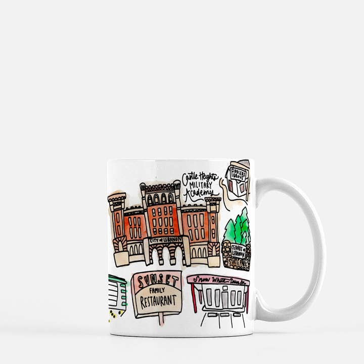 Lebanon, Tennessee Keramik-Aquarell-Tasse, 11 oz für den Großhandel von Signet Sealed